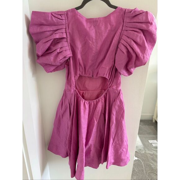 NWT Aureta Chloe Mini Dress in Pop Lilac, Medium $379 G8 - Picture 6 of 10